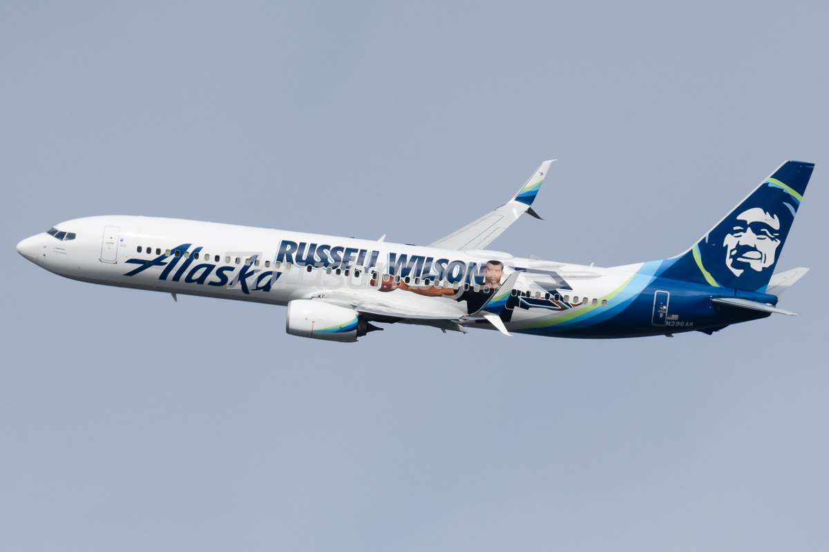 Alaska Airlines N296AK Russell Wilson